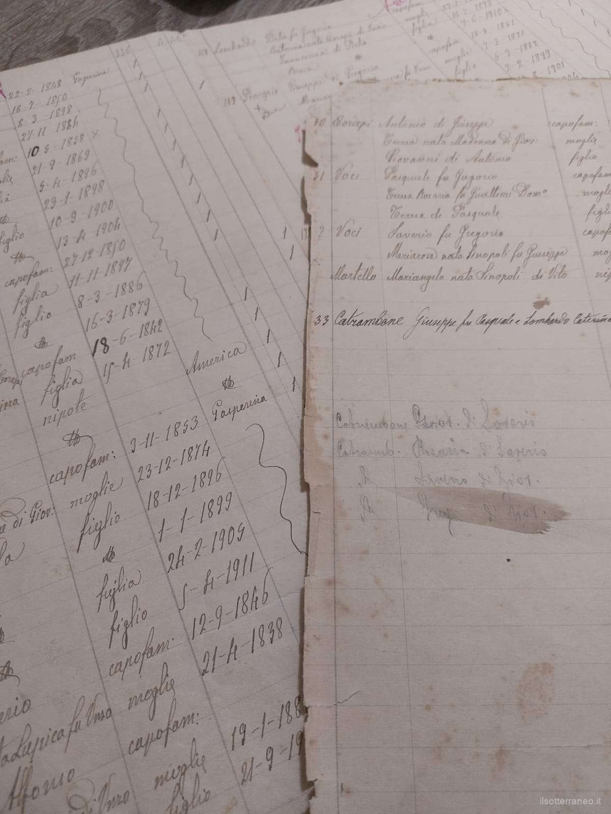 Antico documento manoscritto della collezione dell’associazione